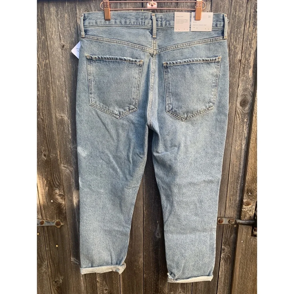 Agolde Riley High Rise Crop Straight Escalate Size 30
